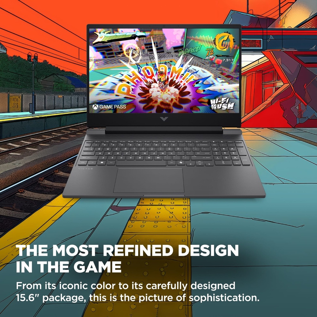 HP - Victus 15.6' 144Hz Full HD Gaming Laptop - AMD Ryzen 7 7445HS - 16GB Memory - NVIDIA GeForce RTX 4050 - 512GB SSD - Mica Silver