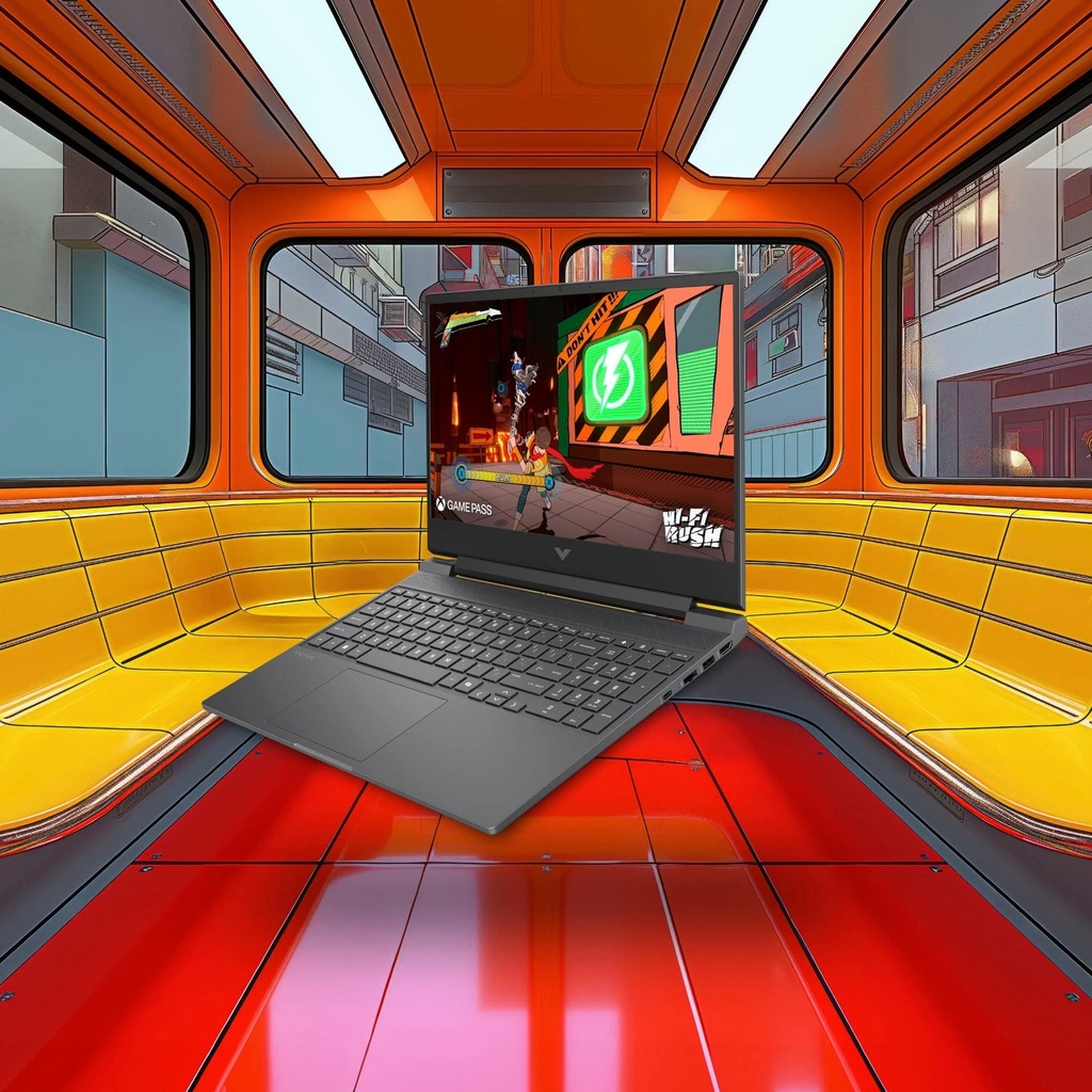 HP - Victus 15.6' 144Hz Full HD Gaming Laptop - AMD Ryzen 7 7445HS - 16GB Memory - NVIDIA GeForce RTX 4050 - 512GB SSD - Mica Silver