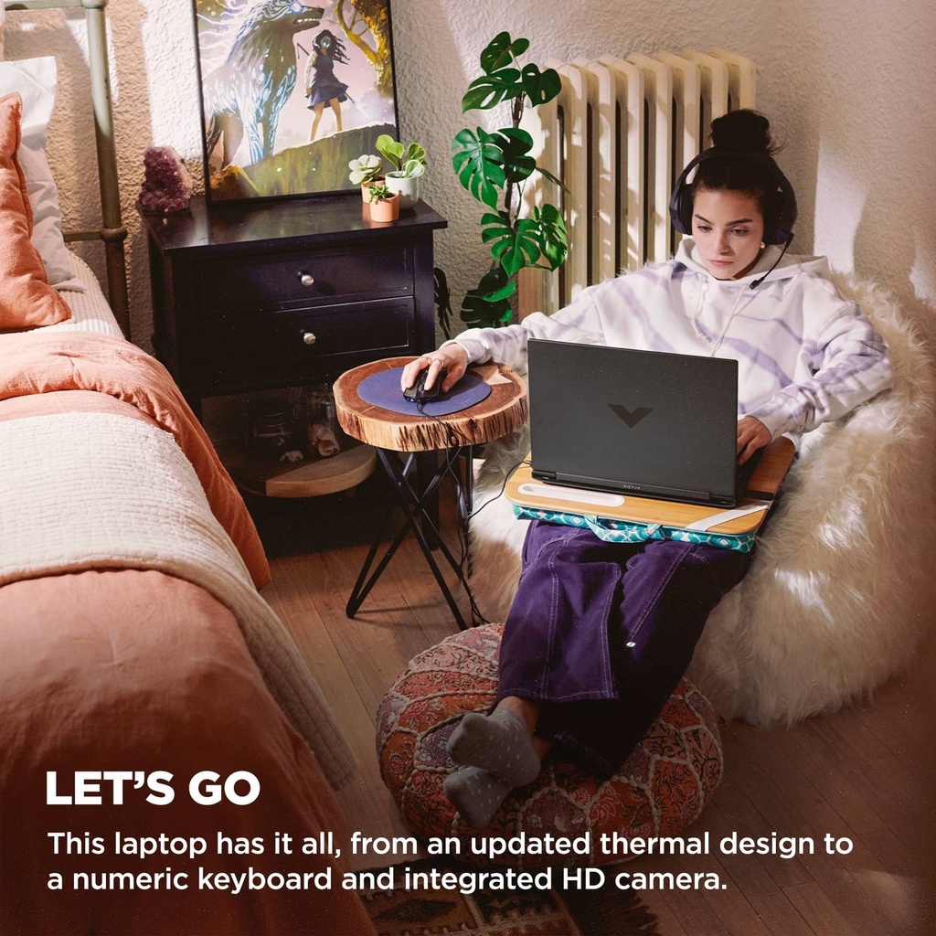 HP - Victus 15.6' 144Hz Full HD Gaming Laptop - AMD Ryzen 7 7445HS - 16GB Memory - NVIDIA GeForce RTX 4050 - 512GB SSD - Mica Silver