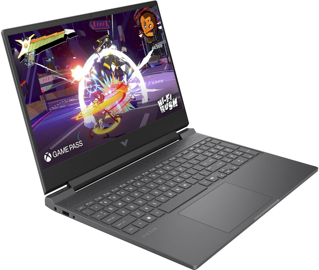 HP - Victus 15.6' 144Hz Full HD Gaming Laptop - AMD Ryzen 7 7445HS - 16GB Memory - NVIDIA GeForce RTX 4050 - 512GB SSD - Mica Silver