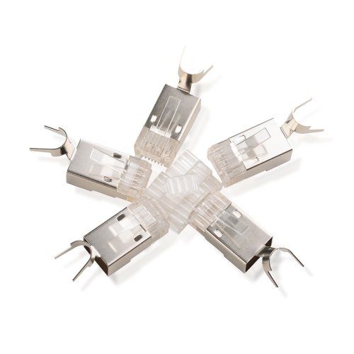 Cable Matters 50-Pack RJ45 Shielded Modular Plugs with Strain Relief Boots