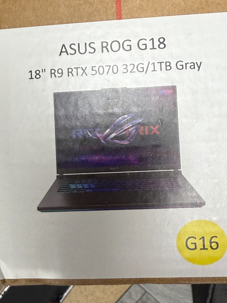 ASUS ROG Strix G18 (2025) Gaming Laptop  18” WQXDA 240Hz  AMD Ryzen 9 9955HX  NVIDIA GeForce RTX 5070 8GB VRAM  32GB DDR5-5600 RAM  1TB PCIe Gen 4 S