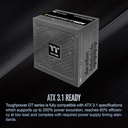 Thermaltake Toughpower GT 850W ATX 3.1 Standard Power Supply 80 Plus Gold Efficiency Smart Zero Fan Native 450W PCIe 5.1 Connector PS-TPT-0850FNFAGU-3
