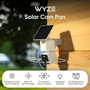 WYZE Solar Cam Pan (Flagship Model), AI Security Cameras Wireless Outdoor, Battery Powered Cameras for Home Security, 2K Crystal-Clear, Enhanced Color