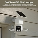 WYZE Solar Cam Pan (Flagship Model), AI Security Cameras Wireless Outdoor, Battery Powered Cameras for Home Security, 2K Crystal-Clear, Enhanced Color
