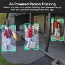 WYZE Solar Cam Pan (Flagship Model), AI Security Cameras Wireless Outdoor, Battery Powered Cameras for Home Security, 2K Crystal-Clear, Enhanced Color