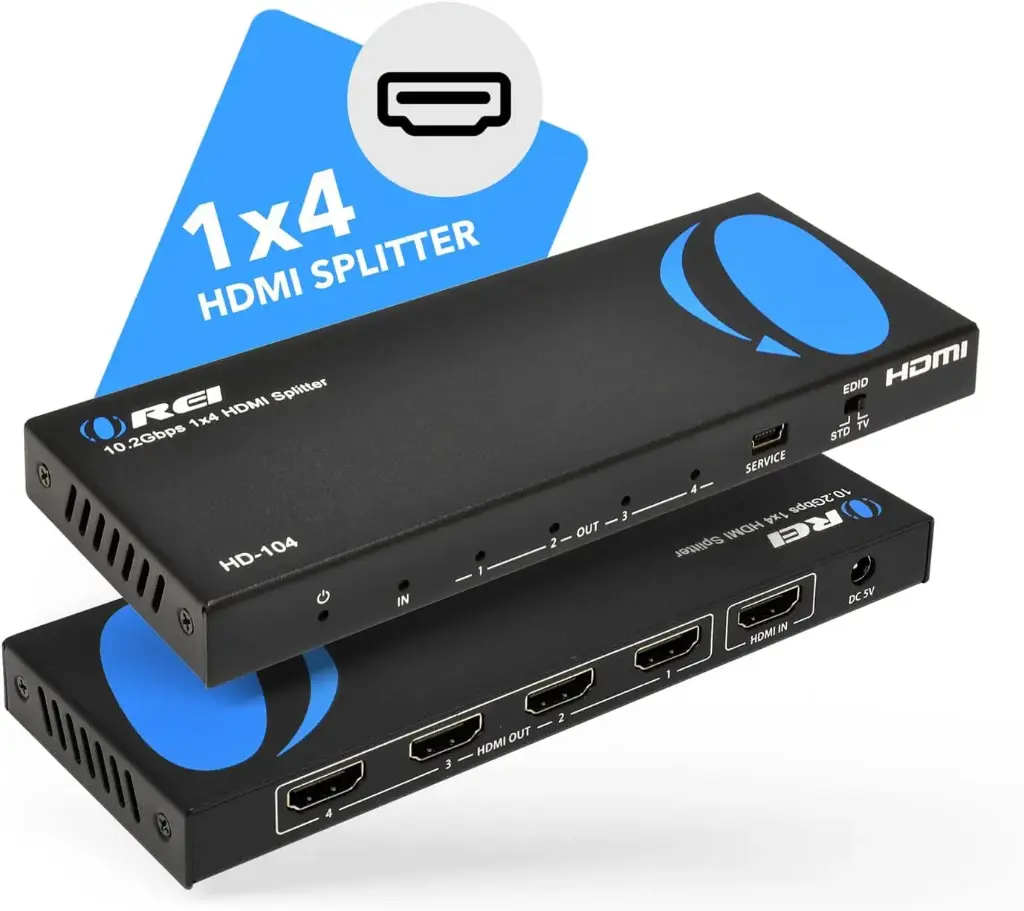[ACC-039G] Orei 1in4out Port HDMI Splitter HD-104 Resolutie 4K@30Hz Lage bandbreedte: 2.97 Gbps 