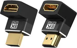 HDMI Right Angle w 270 Degree Adapter Male to Female