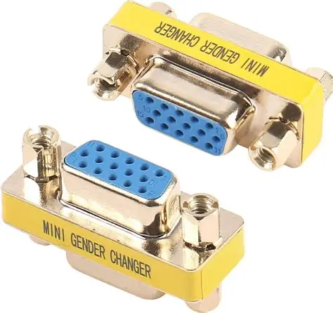 [ACC-007J] 15pin VGA Coupler, VGA female to SVGA female adapter , HD15 mini Gender Changer Extender