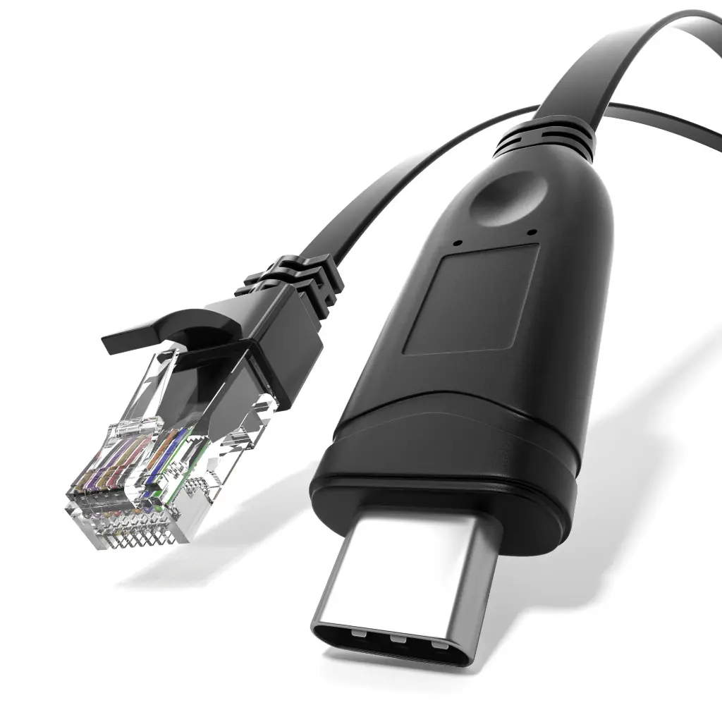 [CAB-001C] Flat USB C to Ethernet Lan(RJ45) Cable 20FT  