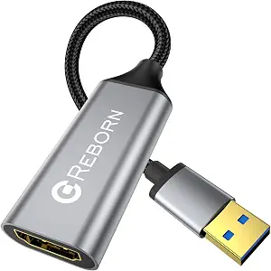 Reborn USB Male to HDMI Female Adapter 1080P@60Hz  USB3.0 Multi-Display Cable Converter