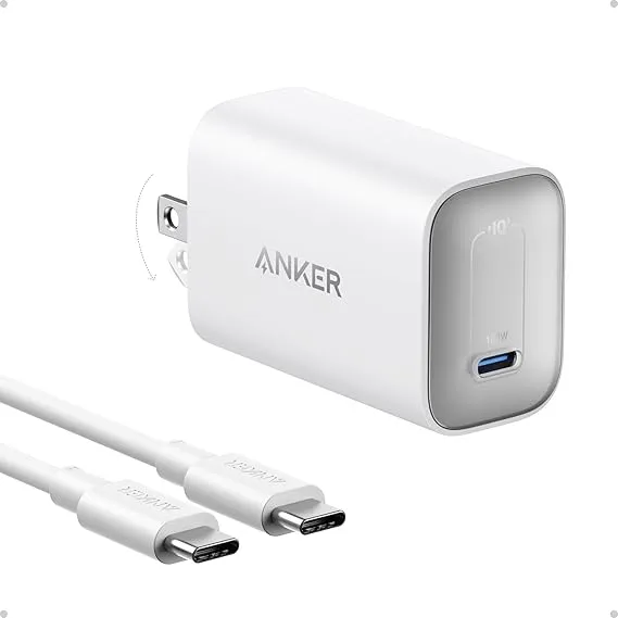 [CHAR-ANK-100W] Anker Nano Charger, 100W Foldable MacBook Charger for iPhone Series, and All USB C Devices, 6ft USB-C Cable Included B2679
