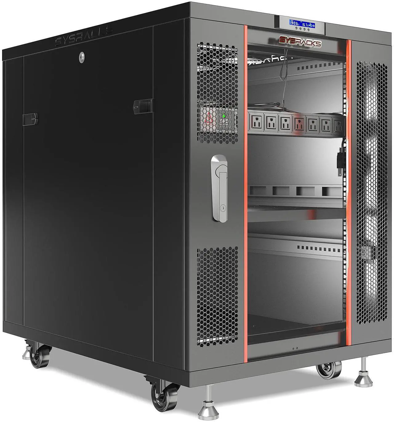 Floor StandingServerRack 22U Cabinet 24"wX39"dX49"h Sysracks