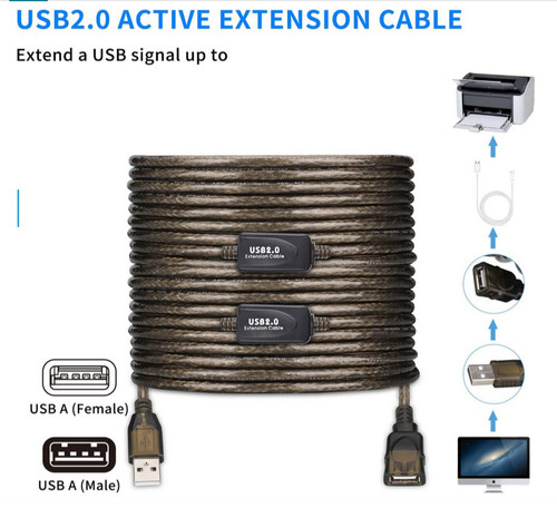 Cable: USB M-F 16.5FTM-F