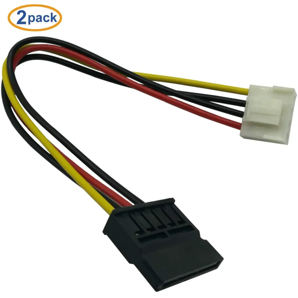 [CAB-010B] Cable: 4PIN to SATA female Hard Drive power Adapter Compatible with Hikvision Recorder