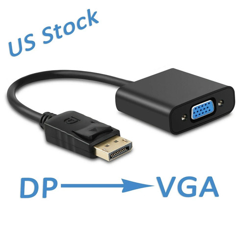 Displayport to VGA Male to Female Adapter Converter.