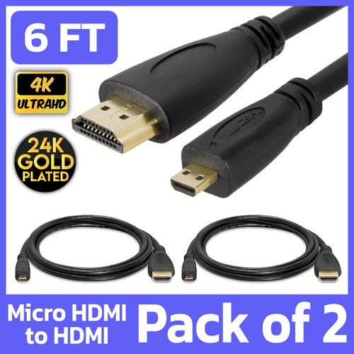 Cable : 4K Micro HDMI To HDMI High Speed 6Ft