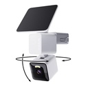 WYZE Solar Cam Pan (Flagship Model), AI Security Cameras Wireless Outdoor, Battery Powered Cameras for Home Security, 2K Crystal-Clear, Enhanced Color