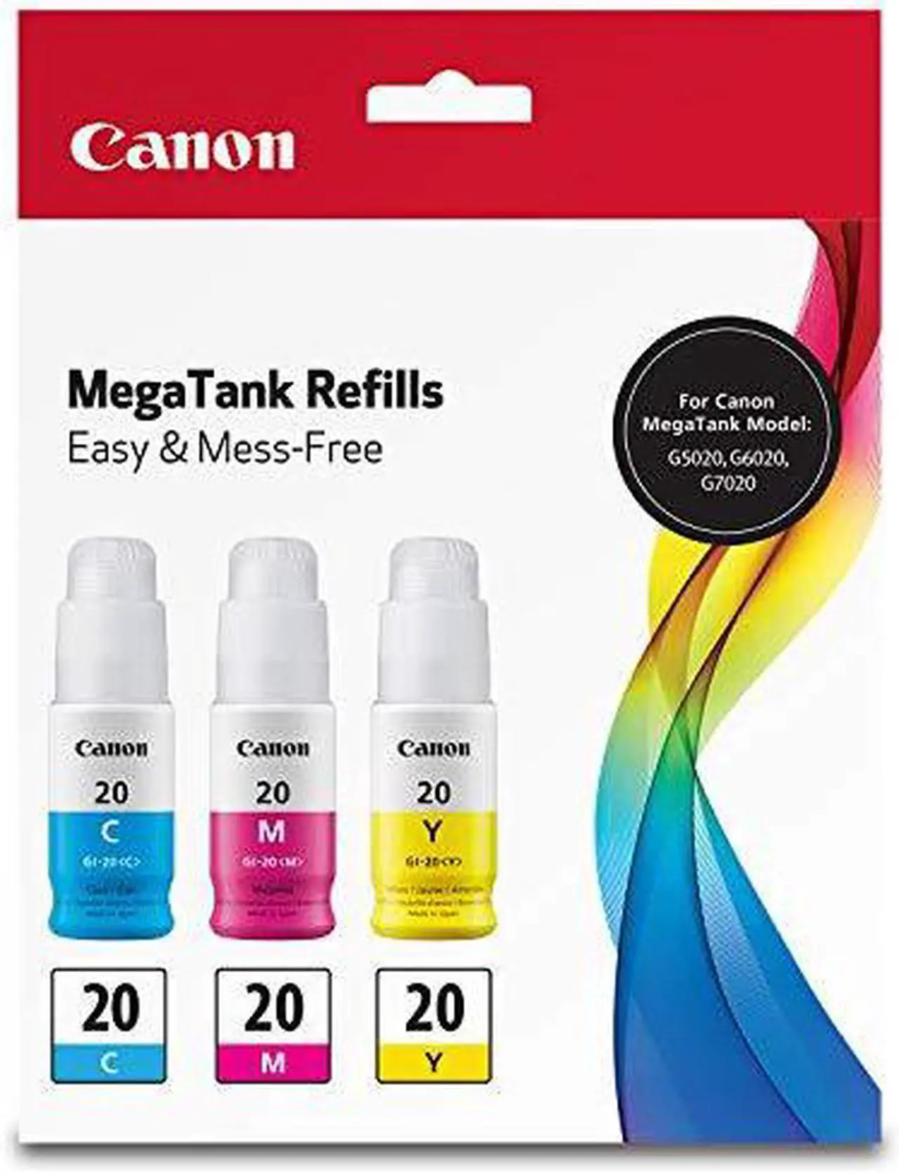 [CRT-CGI-20P] Cartridge: Cannon GI-20 Black,Yellow,Cyan,Magenta Refill Bot