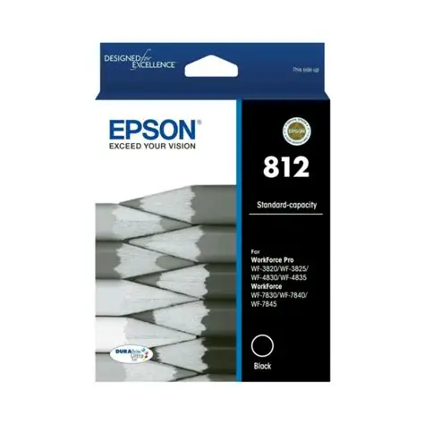 Cartridge : Epson 812 Black (for workforce EC-C7000, WF-7310, WF-7820, WF-7840)