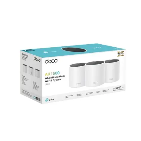 TP-Link Deco X15 Dual-Band AX1500 Wifi6 Mesh up to 5600sq ft 3pack 