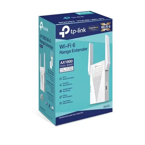[NET-RE615] TP-Link RE615X AX1800 Wifi6 Range Extender up to 2100sq ft / 16m