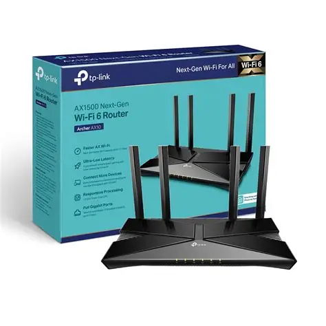 Router AX1500 Wi-FI 6, 5 Gigabit Ports,4 Antennes Acher AX10
