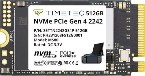 Memory: Timetec 512GB M.2 2242 SSD NVMe PCIe (42mm) Gen4x4