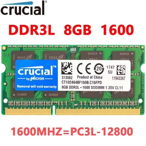 [MEM-011N] Memory: 8GB Crucial DDR3L 1600 (PC3-12800)