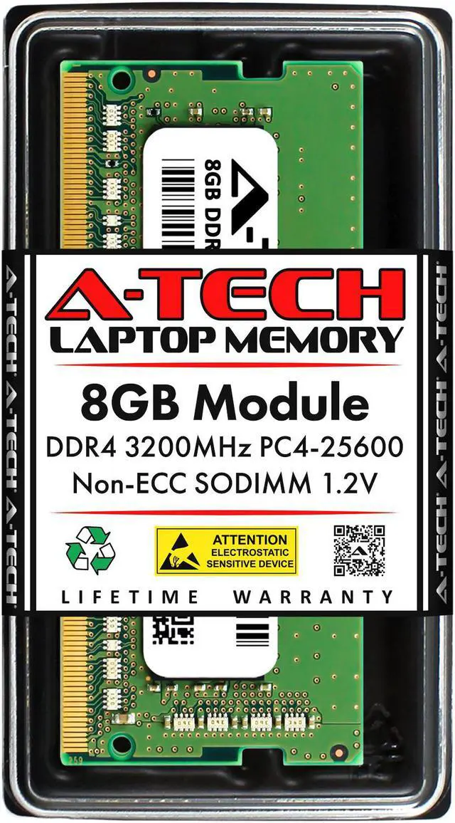Laptop Memory 8GB DDR4 3200MHz Sodimm PC4-25600 Non-ECC 