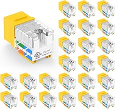 Keystone jack Cat6 YELLOW CMPLE RJ45 50st