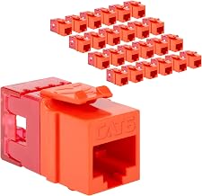 Keystone jack Cat6 ORANGE CMPLE RJ45 50st