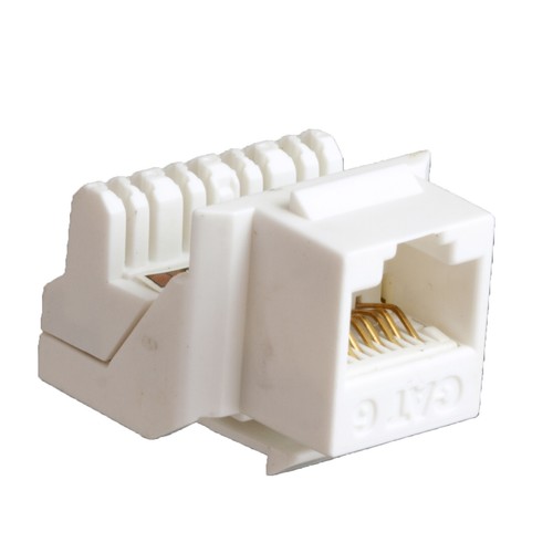 Keystone jack Cat6 WHITE CMPLE RJ45 50st