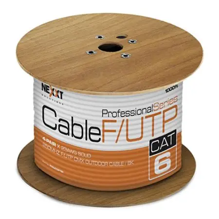 Nexxt F/UTP Outdoor Cable Cat6 BK CMX 1000ft AB356NXT07