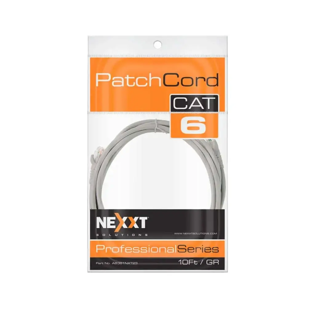 [AB361NXT23] Nexxt Patch Cord Cat6 10FT Grijs AB361NXT23