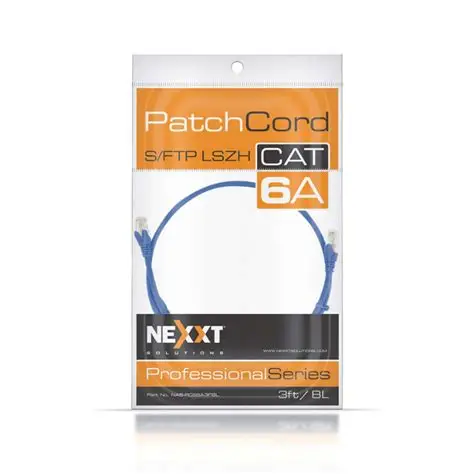 Nexxt Shielded FTP Patch Cord Cat6A 7FT BL