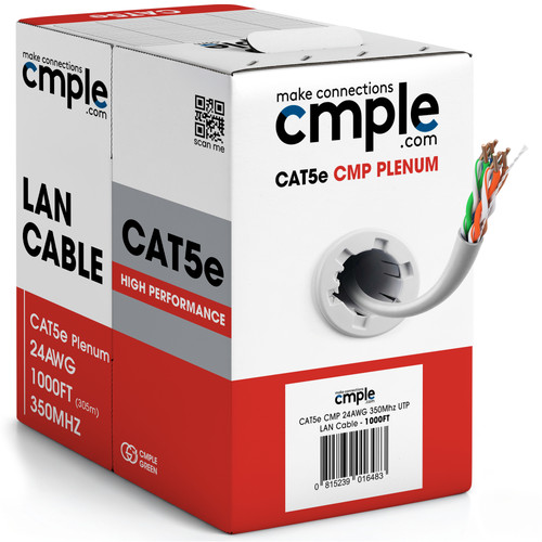 Netwerkkabel:Cat5e White 1000ft per Doos