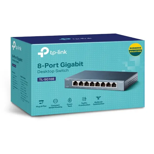 TP-Link 8 Port Gigabit Ethernet Switch TL-SG108