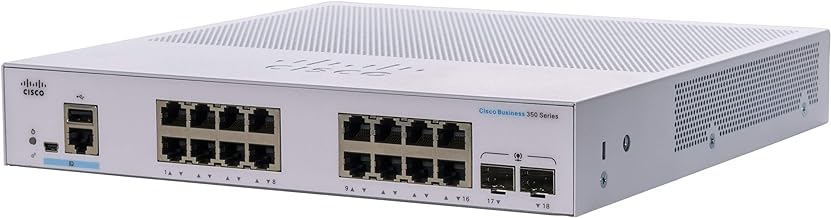 Cisco 16 Port Managed Switch 2x 1G SFP CBS350-16T-E