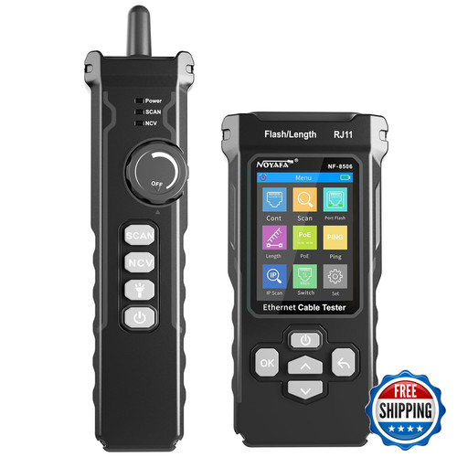 Cable tester with Poe& NCV.Length Test,Port Flash noyafa
