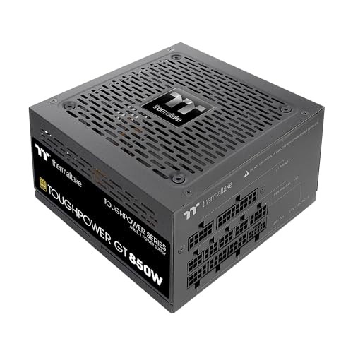 Thermaltake Toughpower GT 850W ATX 3.1 Standard Power Supply 80 Plus Gold Efficiency Smart Zero Fan Native 450W PCIe 5.1 Connector PS-TPT-0850FNFAGU-3