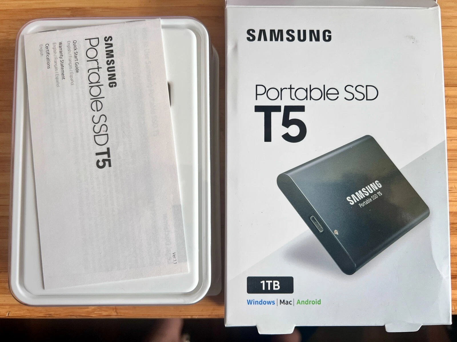 [SSD-1TB-SST5] EX: SSD 1TB Samsung T5 Portable USB 3.1