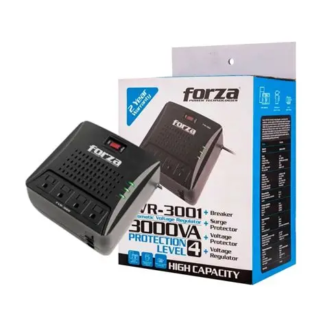 FORZA Stabilizer 3000VA Black 1500W  FVR-3001