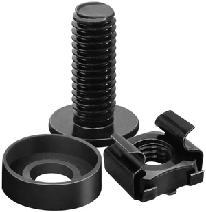 Cage Nuts black: & Mounting Screws Washers for Server Rack