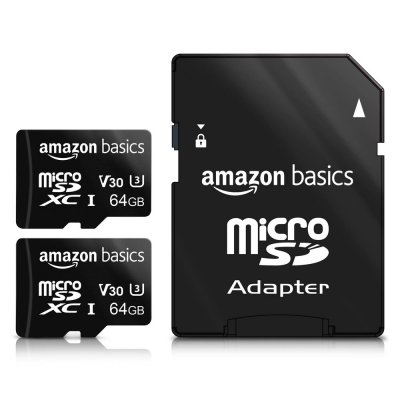 Micro SD Memory Card with Adaptor 2x64 GB
