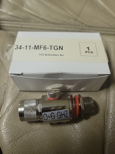 Lightning protector n-male to n-female bulkhead,0-6ghz 90v