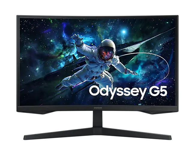 Monitor : Samsung 27'' Odyssey G55C QHD 2K Curved Gaming HDMI & Displayport 