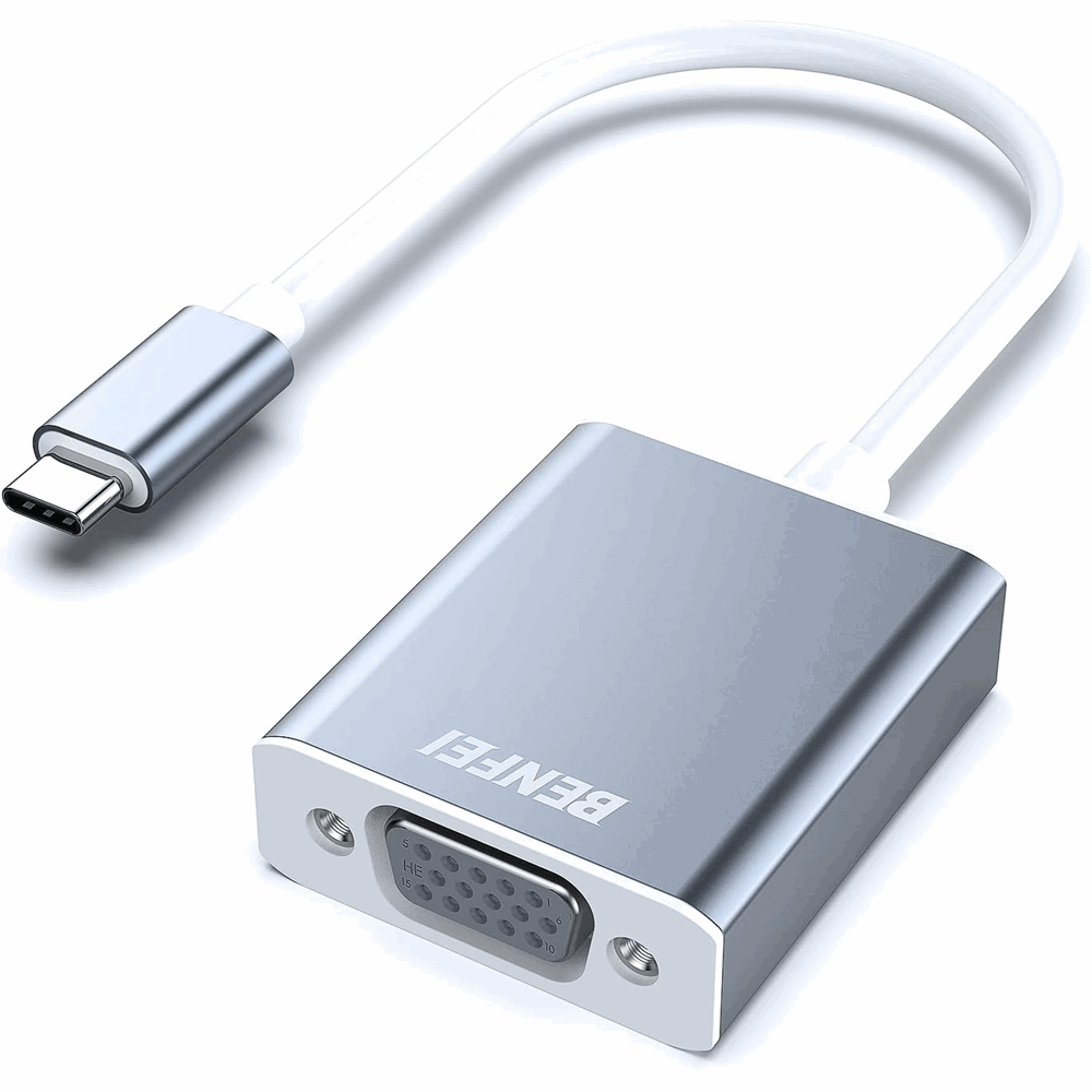 Benfei USB-C male to VGA female (1920*1080p@60Hz Max)