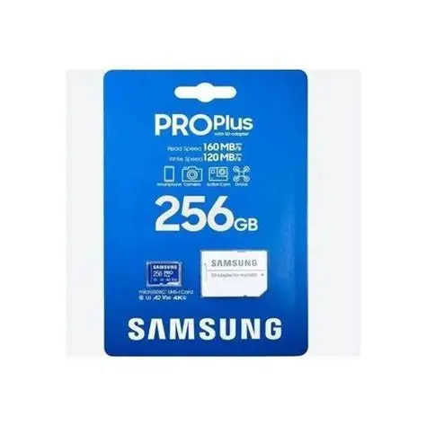 Samsung PRO Plus 256GB MicroSDXC UHS-I U3 160MB/s Full HD & 4K UHD Memory Card Inc. USB-Card Reader (MB-MD256KB/WW)
