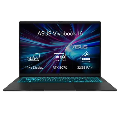[L-AS-V16] Laptop Asus Vivobook V16 Gaming Core 7 240H 1TB SSD Storage 32GB Memory  16'' WUXGA (1920X1200) 144Hz Windows 11 NVIDIA RTX 5070 8192MB